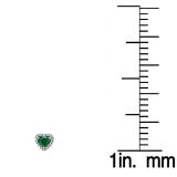 2.25 Carat (ctw) 10K White Gold Heart Shape Emerald & Round Cut Diamond Ladies Halo Stud Earrings