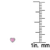 2.25 Carat (ctw) 14K White Gold Heart Shape Pink Sapphire & Round Cut Diamond Ladies Halo Stud Earrings