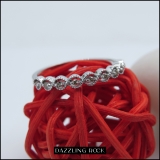 0.10 Carat (ctw) Sterling Silver Round Champagne Diamond Ladies Anniversary Wedding Stackable Band Ring 1/10 CT