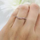 0.15 Carat (ctw) 10K Yellow Gold Round Amethyst Ladies Bridal Anniversary Ring Wedding Guard Band