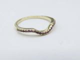 0.15 Carat (ctw) 14K Yellow Gold Round Amethyst Ladies Bridal Anniversary Ring Wedding Guard Band