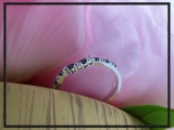 0.30 Carat (ctw) 10K White Gold Round Blue & White Diamond Ladies Contour Anniversary Wedding Stackable Band Guard Ring 1/3 CT