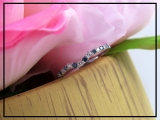 0.30 Carat (ctw) 10K White Gold Round Blue & White Diamond Ladies Contour Anniversary Wedding Stackable Band Guard Ring 1/3 CT