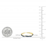 0.25 Carat (ctw) 14K Yellow Gold Round Blue Sapphire & White Diamond Ladies Anniversary Wedding Band Swirl Stackable Ring 1/4 CT