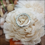 0.90 Carat (ctw) 14K White Gold Round Emerald Ladies Eternity Sizeable Stackable Anniversary Wedding Band