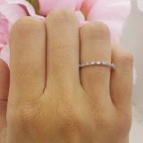0.16 Carat (ctw) 10K White Gold Round Amethyst & Peridot Ladies Anniversary Wedding Band Stackable Ring