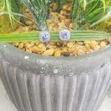 0.75 Carat (ctw) 14K White Gold Round Cut Tanzanite & White Diamond Ladies Halo Stud Earrings 3/4 CT