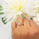 1.45 Carat (ctw) 14K Yellow Gold Oval Cut Aquamarine & Round Cut White Diamond Ladies Bridal Halo Style Engagement Ring 1 1/2 CT