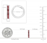 0.18 Carat (ctw) 10K White Gold Small Round Ruby Huggie Hoop Earrings