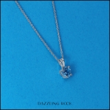 0.65 Carat (ctw) 18K White Gold Heart Cut Blue Topaz Ladies Heart Shaped Pendant