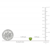 1.00 Carat (ctw) 14K White Gold Heart Shape Natural Peridot Ladies Stud Earrings 1 CT