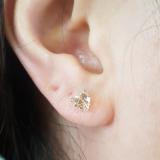 1.00 Carat (ctw) 18K Rose Gold Heart Shape Natural Morganite Ladies Stud Earrings 1 CT