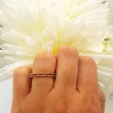 0.85 Carat (ctw) 10K White Gold Round Orange Citrine Eternity Sizeable Stackable Ring Anniversary Wedding Band 3/4 CT