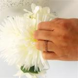 0.85 Carat (ctw) 10K White Gold Round Orange Citrine Eternity Sizeable Stackable Ring Anniversary Wedding Band 3/4 CT