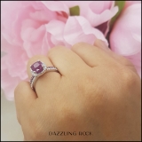 1.75 Carat (ctw) 14K White Gold Cushion & Round Cut Ruby & Round Cut White Diamond Ladies Bridal Halo Engagement Ring With Matching Band Set 1 3/4 CT