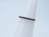 0.33 Carat (ctw) 14K White Gold Round Garnet Anniversary Stackable Wedding Band 1/3 CT