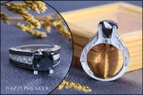 5.00 Carat (ctw) 14K White Gold Round Black & White Diamond Ladies Vintage Style Solitaire With Accents Bridal Engagement Ring 5 CT