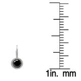 3.70 Carat (ctw) 10K White Gold Round Cut Black & White Diamond Ladies Halo Style Dangling Drop Earrings