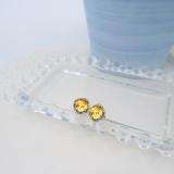 2.40 Carat (ctw) 10K White Gold Cushion Cut Citrine & Round Cut White Diamond Ladies Halo Style Stud Earrings