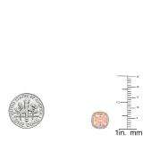 2.40 Carat (ctw) 14K Rose Gold Cushion Cut Morganite & Round Cut White Diamond Ladies Halo Style Stud Earrings