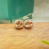 2.40 Carat (ctw) 14K Rose Gold Cushion Cut Morganite & Round Cut White Diamond Ladies Halo Style Stud Earrings