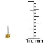 1.05 Carat (ctw) 10K White Gold Cushion Cut Citrine & Round Cut White Diamond Ladies Dangling Drop Earrings 1 CT