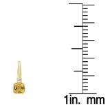 1.05 Carat (ctw) 14K Yellow Gold Cushion Cut Citrine & Round Cut White Diamond Ladies Dangling Drop Earrings 1 CT
