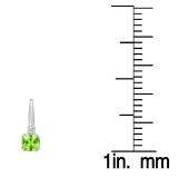 1.05 Carat (ctw) 10K White Gold Cushion Cut Peridot & Round Cut White Diamond Ladies Dangling Drop Earrings 1 CT