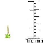 1.05 Carat (ctw) 14K Yellow Gold Cushion Cut Peridot & Round Cut White Diamond Ladies Dangling Drop Earrings 1 CT