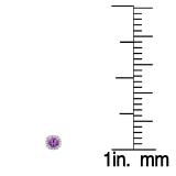 0.45 Carat (ctw) 14K White Gold Round Cut Amethyst & White Diamond Ladies Halo Style Stud Earrings 1/2 CT