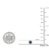 0.45 Carat (ctw) 10K White Gold Round Cut Blue & White Diamond Ladies Halo Style Stud Earrings 1/2 CT