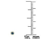 0.45 Carat (ctw) 10K Yellow Gold Round Cut Blue & White Diamond Ladies Halo Style Stud Earrings 1/2 CT