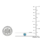 0.45 Carat (ctw) 10K White Gold Round Cut Blue Topaz & White Diamond Ladies Halo Style Stud Earrings 1/2 CT