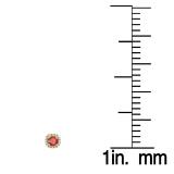 0.45 Carat (ctw) 10K Yellow Gold Round Cut Ruby & White Diamond Ladies Halo Style Stud Earrings 1/2 CT
