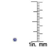 0.45 Carat (ctw) 10K White Gold Round Cut Tanzanite & White Diamond Ladies Halo Style Stud Earrings 1/2 CT