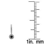 0.70 Carat (ctw) 10K White Gold Round Black & White Diamond Ladies Halo Style Dangling Drop Earrings 3/4 CT