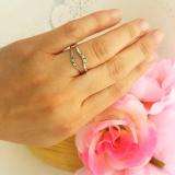 0.10 Carat (ctw) 10K White Gold Round Emerald & White Diamond Ladies Anniversary Wedding Band Guard Double Ring 1/10 CT