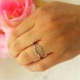 0.10 Carat (ctw) 14K White Gold Round Emerald & White Diamond Ladies Anniversary Wedding Band Guard Double Ring 1/10 CT