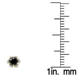 1.95 Carat (ctw) 10K Yellow Gold Round Cut Black & White Diamond Ladies Flower Shape Cluster Fashion Stud Earrings 2 CT