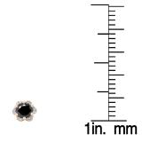 1.95 Carat (ctw) 18K Rose Gold Round Cut Black & White Diamond Ladies Flower Shape Cluster Fashion Stud Earrings 2 CT