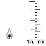 1.10 Carat (ctw) 10K White Gold Round Cut Black & White Diamond Ladies Halo Style Drop Earrings 1 CT