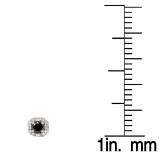 1.40 Carat (ctw) 14K Yellow Gold Round Cut Black & Baguette & Round Cut White Diamond Ladies Halo Style Stud Earrings