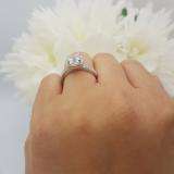 1.75 Carat (ctw) 10K White Gold Cushion Cut Created White Sapphire & Round Cut White Diamond Ladies Bridal Halo Engagement Ring With Matching Band Set 1 3/4 CT