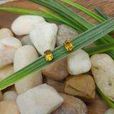 1.00 Carat (Ctw) Sterling Silver Oval Cut Citrine Ladies Solitaire Stud Earrings 1 CT