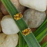 1.00 Carat (Ctw) Sterling Silver Oval Cut Citrine Ladies Solitaire Stud Earrings 1 CT