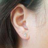 1.00 Carat (Ctw) Sterling Silver Oval Cut Aquamarine Ladies Solitaire Stud Earrings 1 CT