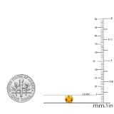 1.00 Carat (Ctw) Sterling Silver Round Cut Citrine Ladies Solitaire Stud Earrings 1 CT