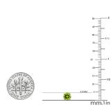 1.00 Carat (ctw) 14K White Gold Round Cut Peridot Ladies Solitaire Stud Earrings 1 CT