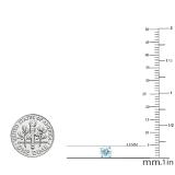 2.00 Carat (ctw) 14K White Gold Round Cut Aquamarine Ladies Solitaire Stud Earrings 2 CT