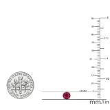 1.00 Carat (ctw) 10K Rose Gold Round Cut Ruby Ladies Solitaire Stud Earrings 1 CT
